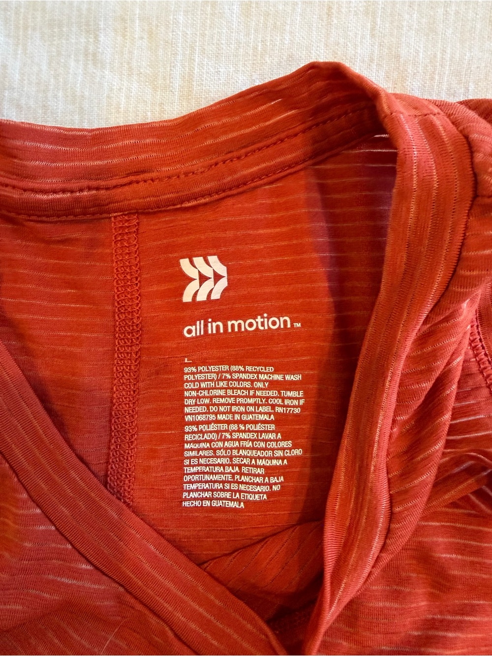 Rust Orange Racerback Tank Top - Picture 2 of 5